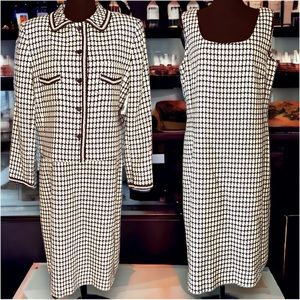 NWT Fully Lined Sheath Dress with Matching Blazer and Embroidered Detailing